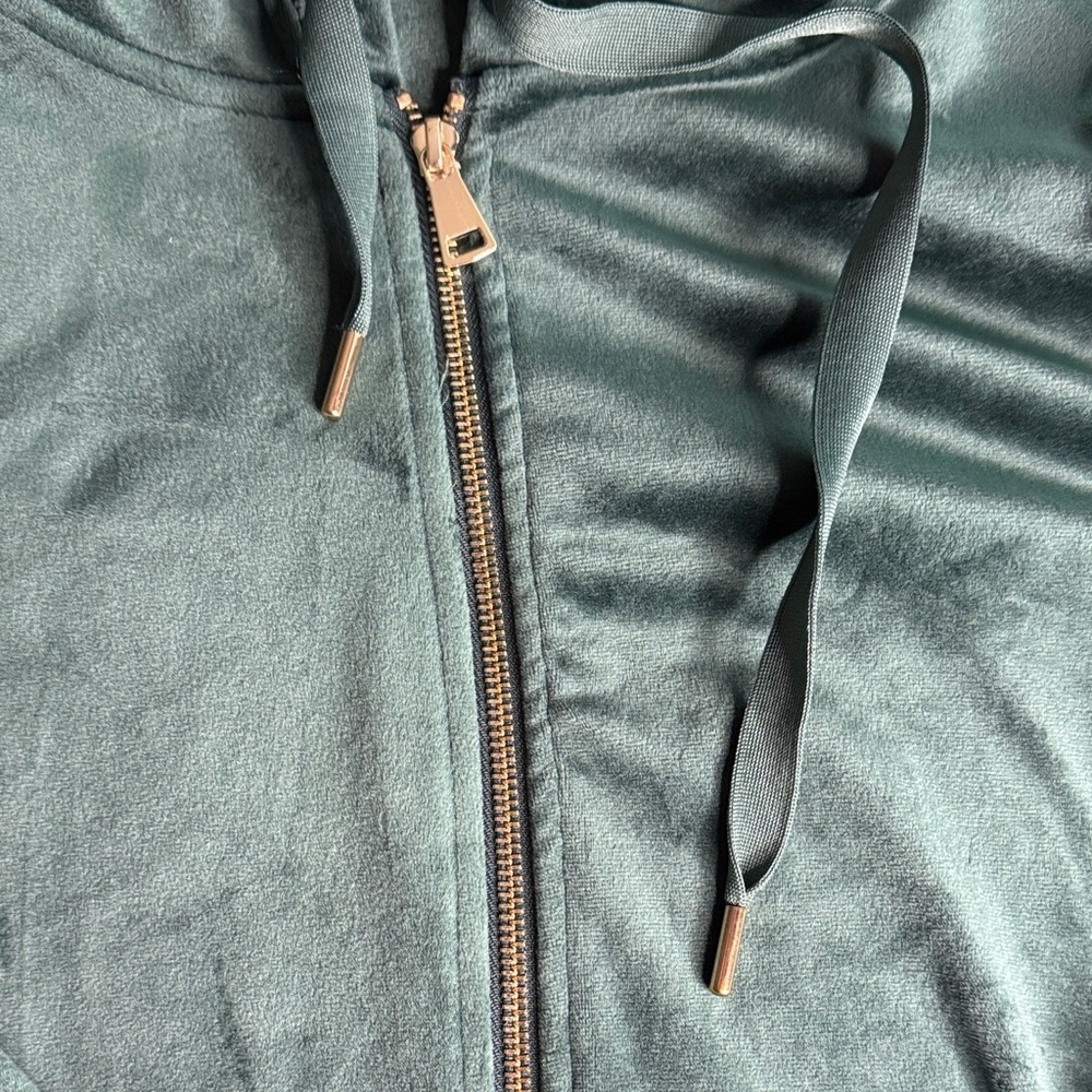 Magaschoni Green Zip-up Hoodie and Pant Velour Set - Picture 4 of 7